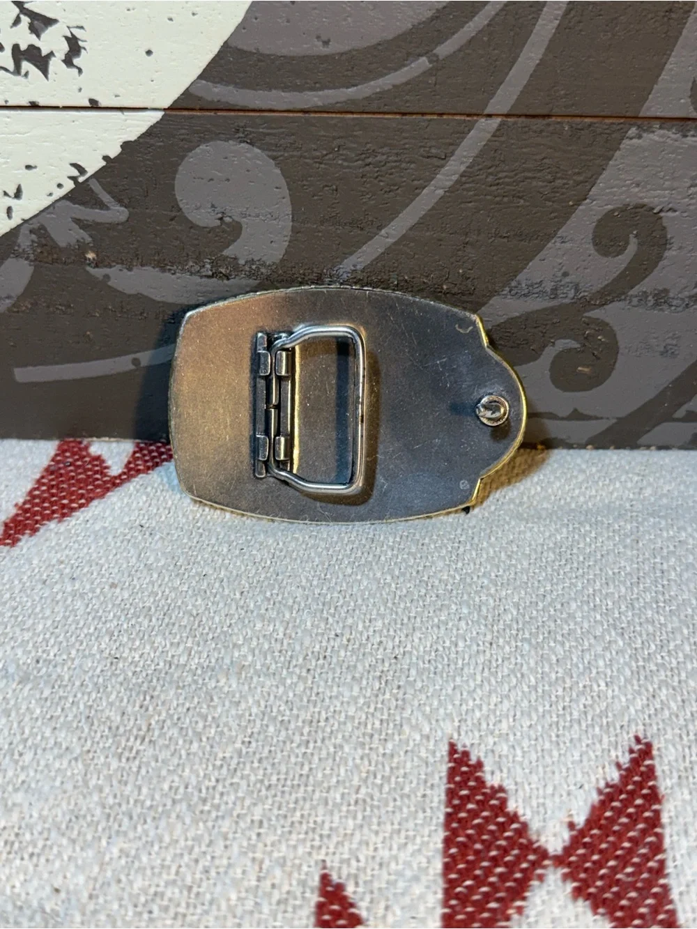 Allstate Rodeo Champion Western Belt Buckle Bull Riding Silver Gold Tone